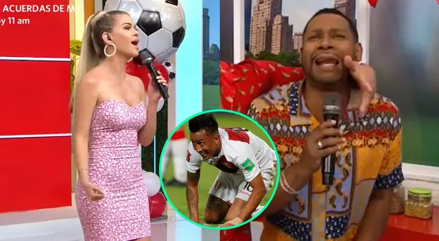 Brunella Horna se mostró afectada por todas las faltas que le hicieron a Christian Cueva en el Perú vs. Paraguay, y sus compañeros la trolearon por ir al Estadio.