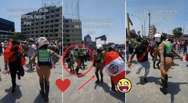 La viral escena, que fue grabada en los exteriores del Estadio Nacional, se hizo viral en poco tiempo.