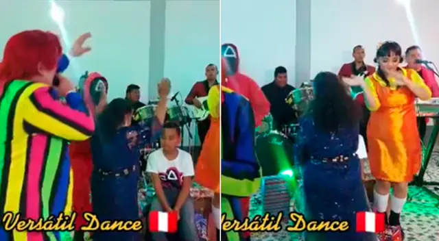 La abuelita demostró sus mejores pasos de baile.