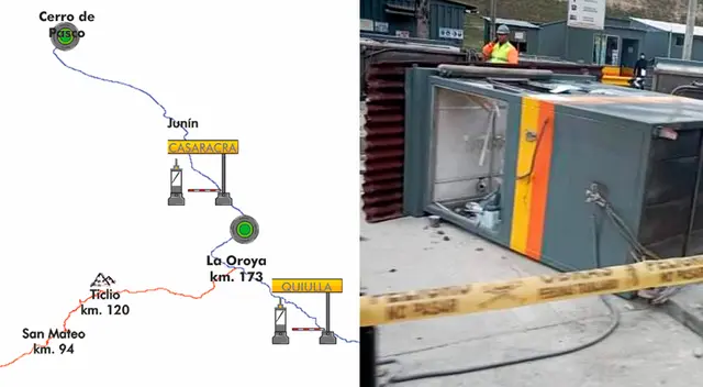 Las garitas de control y cobro del peaje de Quiulla, a la altura el Km 20 de la Carretera Central fueron destruidas.