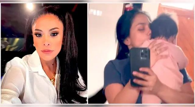 Maricarmen Marín feliz por sus días como madre primeriza.