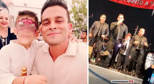 Christian Domínguez feliz del talento de su hijo. Christian Domínguez feliz del talento de su hijo.