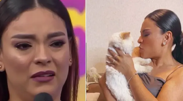 Cielo Torres llora por su gatito. Cielo Torres llora por su gatito.