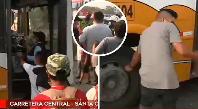 Manifestantes vienen quemando llantas para impedir el paso de los buses de transporte público.