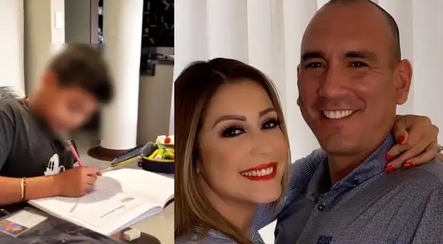 Rafael Fernández acompaña y ayuda a hijos de Karla Tarazona en sus tareas escolares