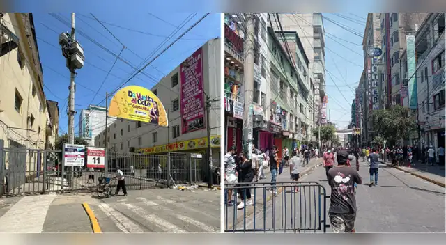 Cierran locales de Gamarra por el paro de transportistas.