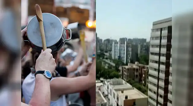 Madres e hijos hicieron sonar sus ollas en protesta contra Pedro Castillo y el toque de queda.