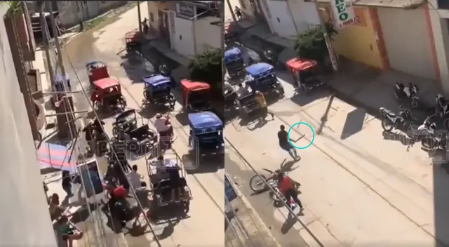 Hombre defiende su negocio  de saqueadores en Jaén.