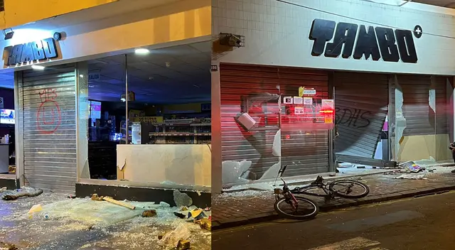 Manifestantes saquean tambos y se llevan licores, dulces y dinero. Manifestantes saquean tambos y se llevan licores, dulces y dinero.