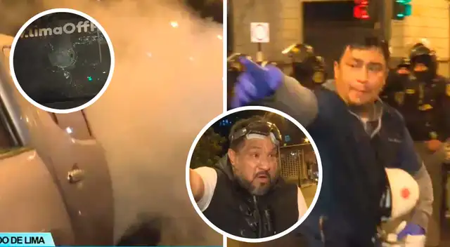 paramédicos denuncian ataques de la PNP en marcha contra Castillo.