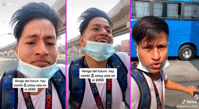 El muchacho grabó las calles vacías en Lima.