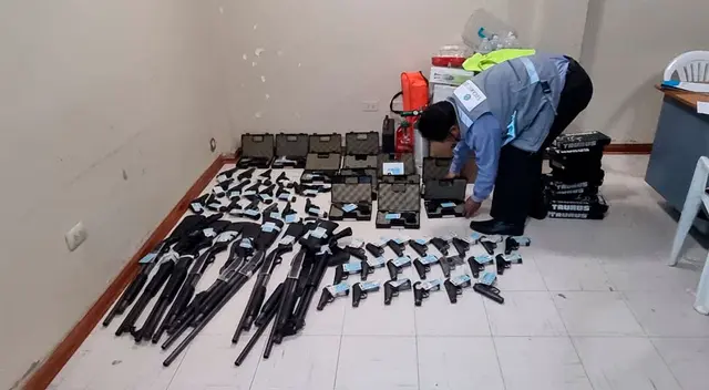 Las armas incautadas por la Sucamec Las armas incautadas por la Sucamec