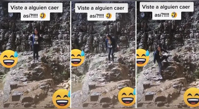 El preciso momento de la caída se ha vuelto viral en las redes. El preciso momento de la caída se ha vuelto viral en las redes.