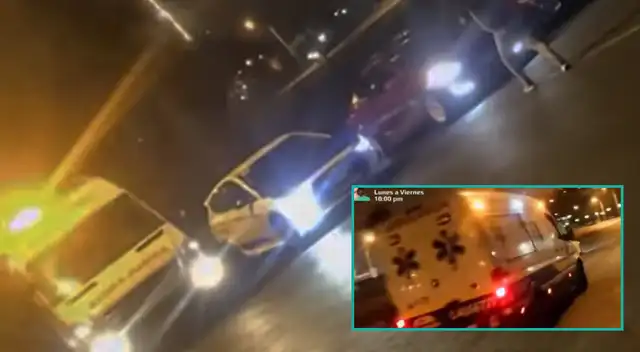 Realizan pique ilegal en concurrida autopista de Chorrillos y ambulancia sorprende con su participación. Realizan pique ilegal en concurrida autopista de Chorrillos y ambulancia sorprende con su participación.