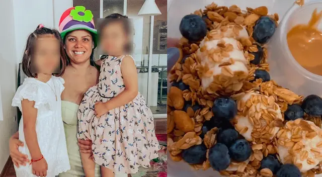 Andrea San Martín muestra las loncheras nutritivas que prepara para su hijas.