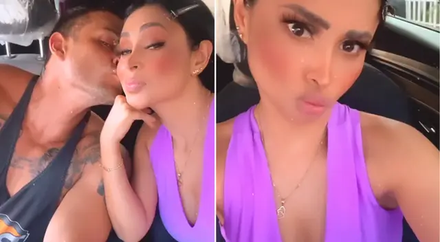 Christian Domínguez feliz por estar junto a Pamela Franco.