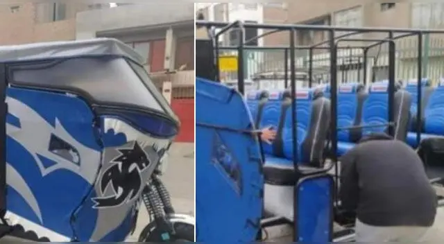 Los usuarios no dudaron en pronunciarse sobre la curiosa mototaxi.
