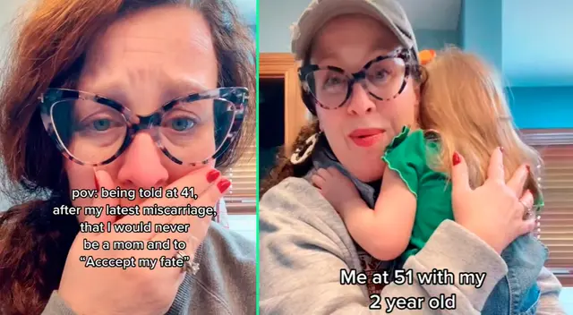 La feliz madre compartió su historia en TikTok.