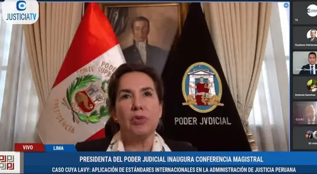 Presidenta del Poder Judicial inaugura conferencia