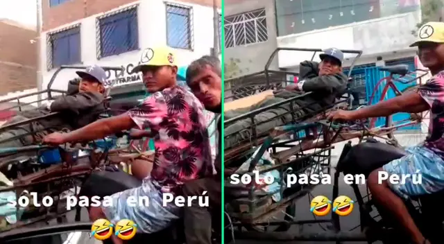 El recolector apoyó a su compañero y lo llevó en su triciclo. El recolector apoyó a su compañero y lo llevó en su triciclo.