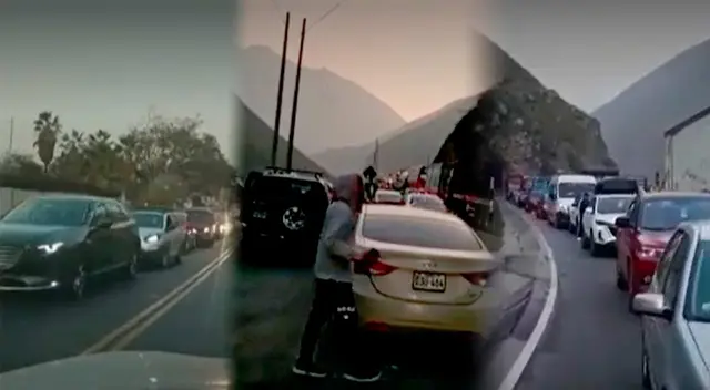 Policía de carreteras pidió calma a los pasajeros que se encuentras varados en la vía