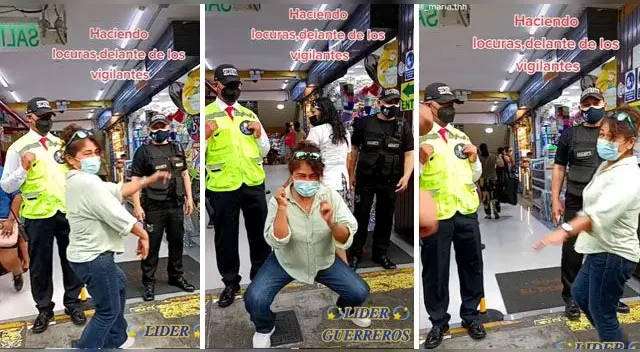 El particular baile de la mujer se volvió viral en las redes sociales. El particular baile de la mujer se volvió viral en las redes sociales.