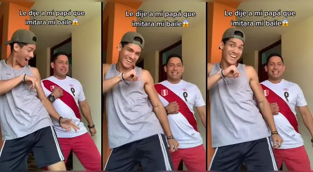 El baile del padre del joven se robó las miradas en las redes sociales.