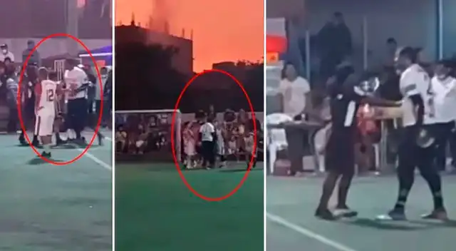 El exfutbolista de Universitario le tiró un puñete a otro jugador.