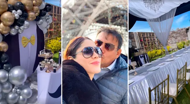 Lesly Castillo preparó especial celebración para su esposo.