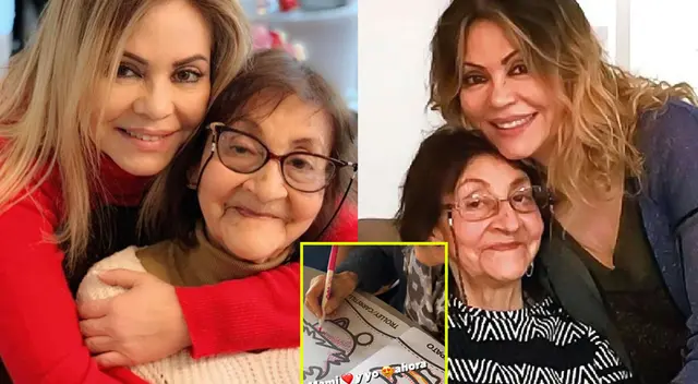 Gisela Valcárcel enternece al hacer junto a su mamá dibujos.