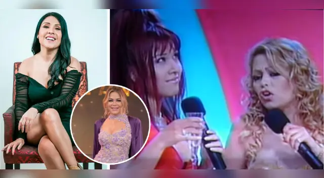 Tula Rodríguez y Gisela Valcárcel brindando. Tula Rodríguez y Gisela Valcárcel brindando.