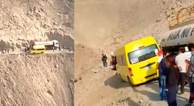 minivan quedó al bordo del abismo minivan quedó al bordo del abismo