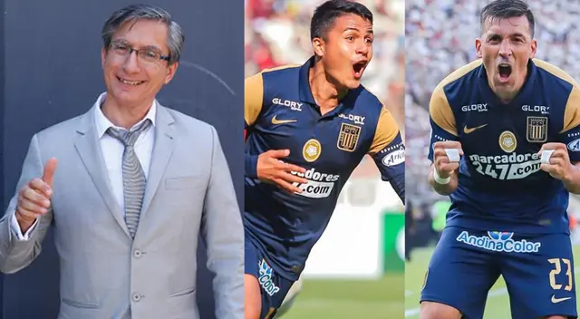 Federico Salazar salta de alegría por los cuatro goles de Alianza Lima a Universitario.