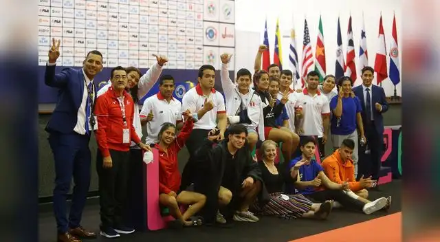 El equipo peruano de judo.