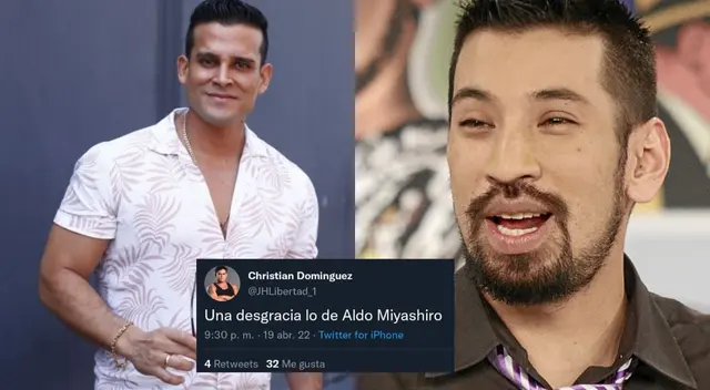 Christian Domínguez se pronuncia ante mensaje de Twitter.