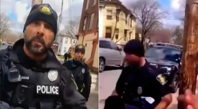 Testigo registró el incidente después de que la Policía detuviera al niño en una tienda del estado de Nueva York.