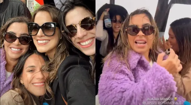 Ethel Pozo y Valeria Piazza son sorprendidas por lluvia torrencial en España Ethel Pozo y Valeria Piazza son sorprendidas por lluvia torrencial en España