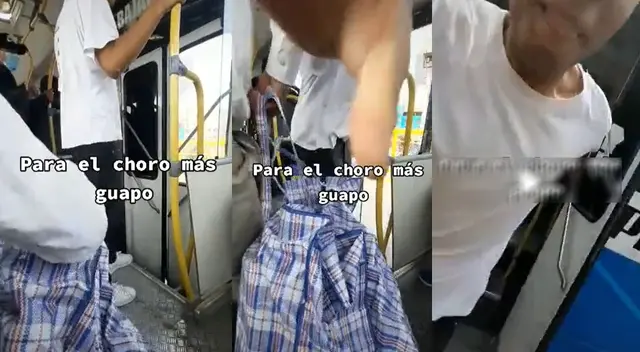 Escena del presunto ladrón se hizo viral en las redes sociales.
