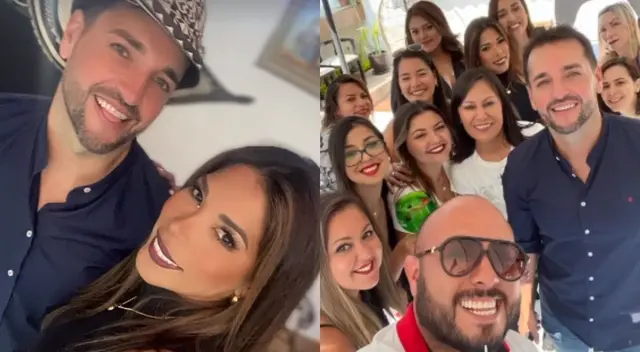 Karen Dejo asiste a fiesta de cumpleaños de Arturo Caballero