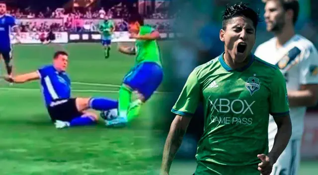 Raúl Ruidíaz fue víctima de una dura falta que pudo perjudicarlo.