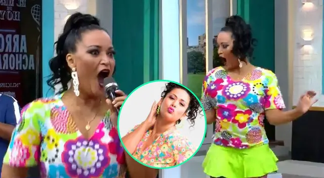 Mariella Zanetti sorprendió a propios y extraños al ingresar como la recordada Teresita al set de América Hoy. Mariella Zanetti sorprendió a propios y extraños al ingresar como la recordada Teresita al set de América Hoy.