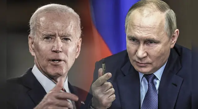 Joe Biden vuelve a imponer sanciones contra Rusia tras desatar conflicto bélico contra Ucrania. Foto: composición GLR/AFP