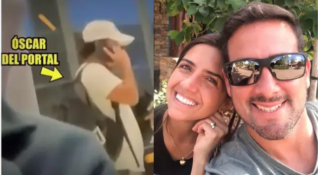 Óscar del Portal aparece sin su esposa. Óscar del Portal aparece sin su esposa.