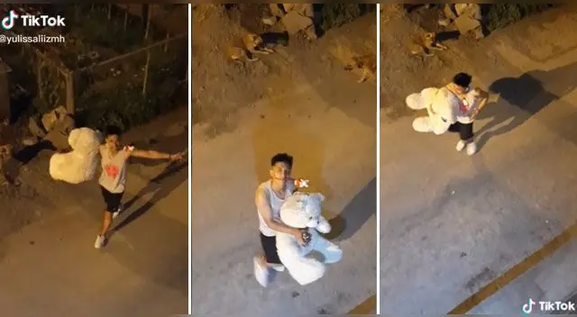 La curiosa escena se ha vuelto viral en las redes. La curiosa escena se ha vuelto viral en las redes.