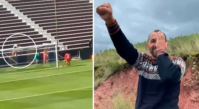 Hernán Barcos y su amable gesto con las jugadoras rivales de Alianza Lima. Hernán Barcos y su amable gesto con las jugadoras rivales de Alianza Lima.