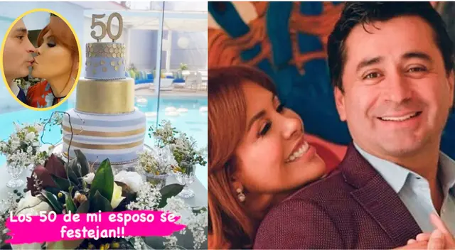 Magaly Medina tiró la casa por la ventana en el cumpleaños número 50 de su esposo.