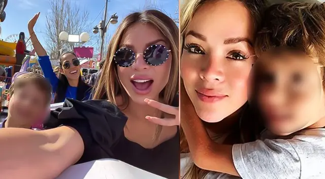 Sheyla Rojas se reencontró con su hijo en España.