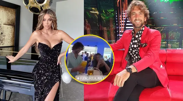 Sheyla Rojas y Antonio Pavón celebran juntos inauguración de restaurante del español.