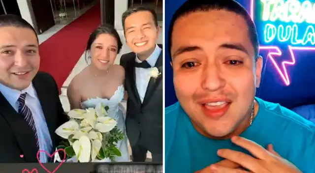 Samuel Suárez se conmovió por la boda de su hermana.