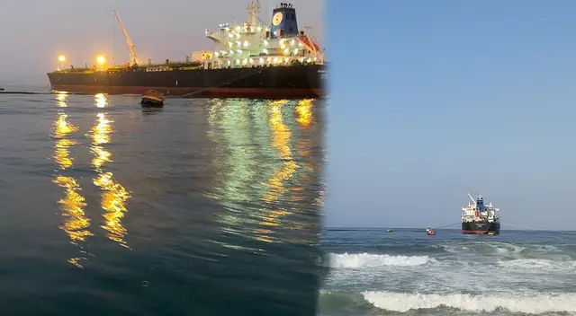 Derrame de petroleo en playa Conchán de Lurín.